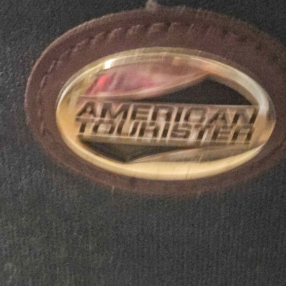 American Tourister Train Case Forest Green and Leather Soft sided 12x8"x8" - Picture 2 of 10